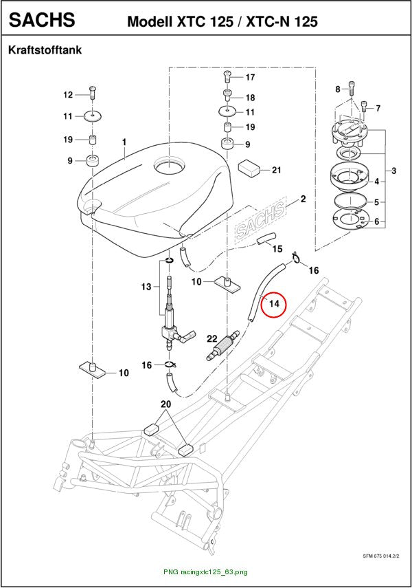 Kraftstoffschlauch Länge=250 mm