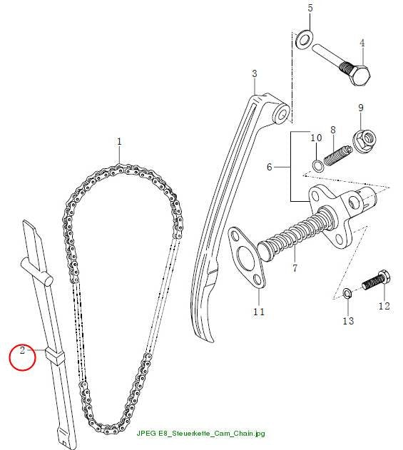 Guide cam chain