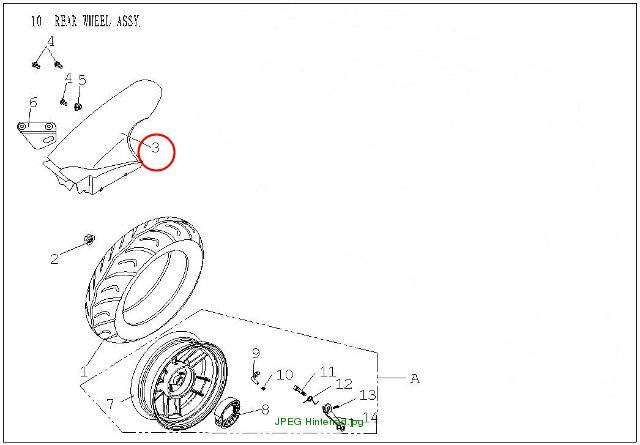Rear mudguard