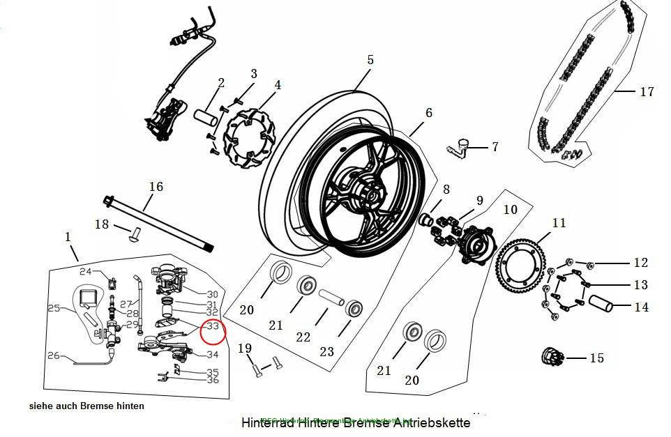 Rear brake pad set XTC-S 50/125