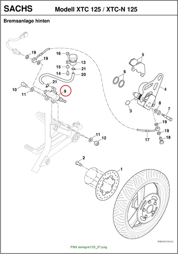 REAR BRAKE PAD XTC 4-stroke / X-Road 05