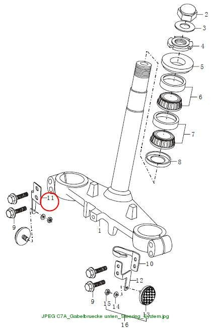 Bracket, reflex reflector RH