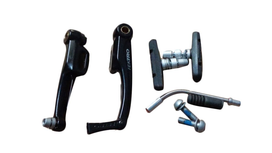 V-brake with flexible cable guide, silver