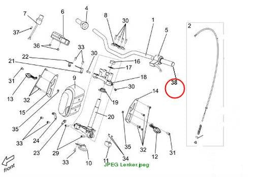 Handle tube left