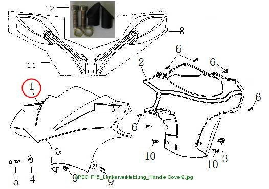 HANDLE COVER, UPPER MODEL1 black custom Project