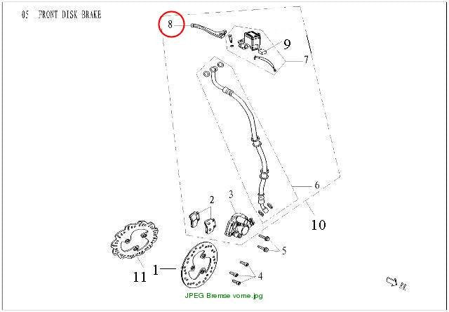 Brake lever r. Bee2 chrome