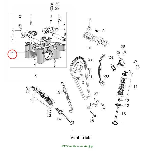 SUPPOERT OF UPPER ROCKER ARM
