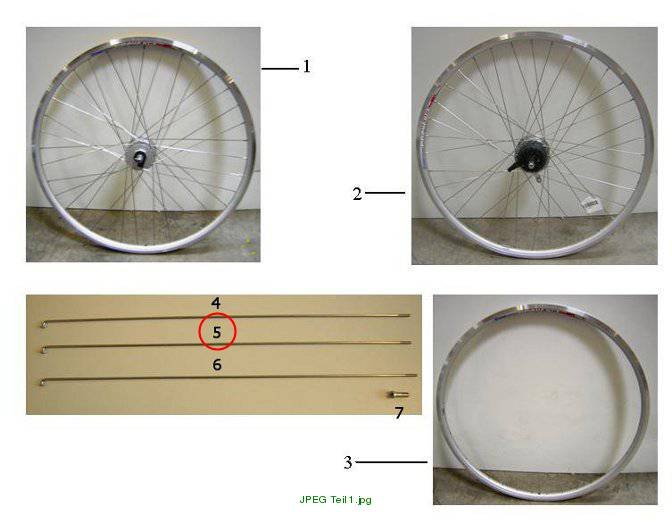 Spokes 14x278 lg rear de luxe M