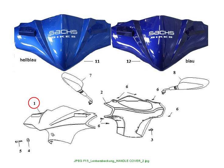 Speedometer cover top white (SFM)