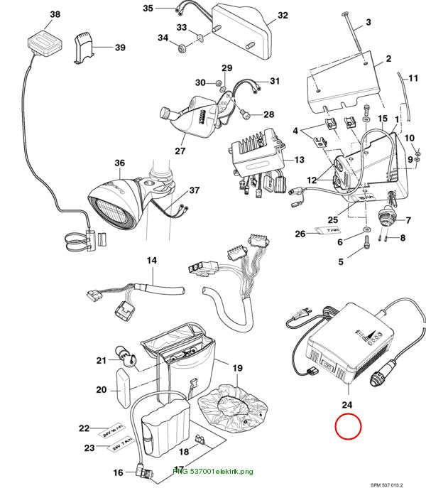 LADEGERÄT Li.Po.24V mit rundrm Stecker 3 Polig