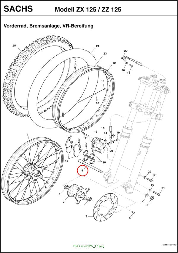 AXLE M15x1.25x245 galvanized