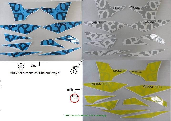 Decal set yellow Speedjet RS