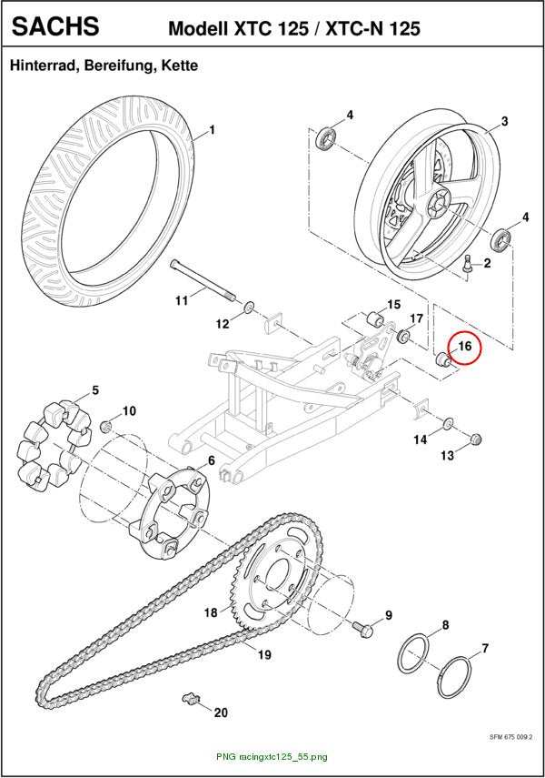 DISTANZBUCHSE f.HR links