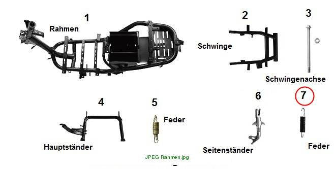 Feder Seitenständer E-Bee