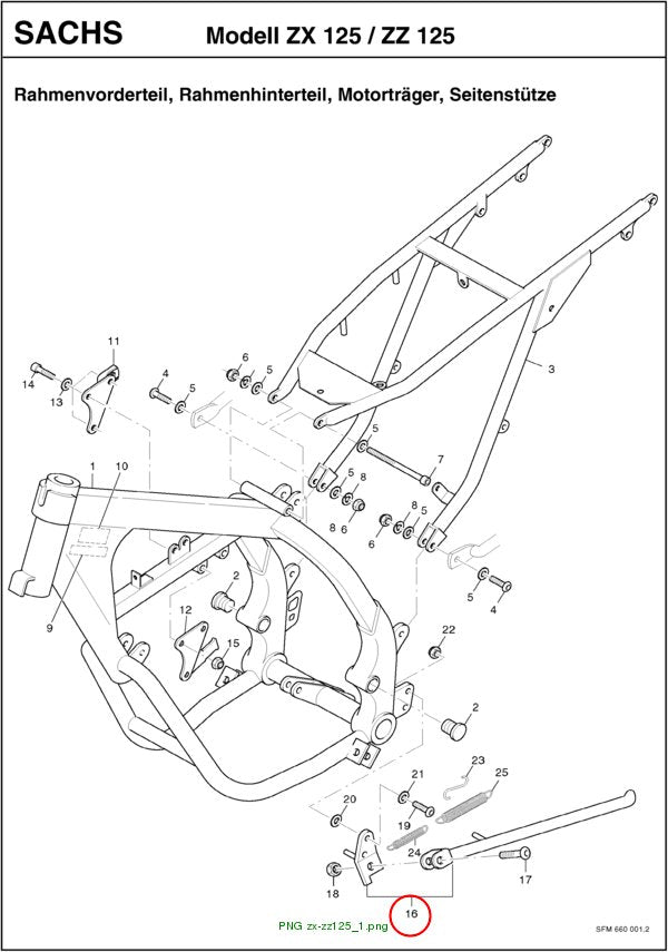 ZSB.SEITENSTUETZE ZX / ZZ 125