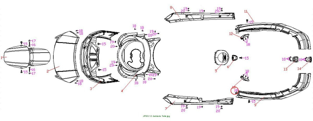 Mounting board for left trim