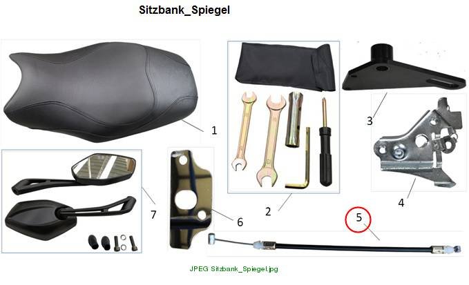 Seilzug für Sitzbankschloss