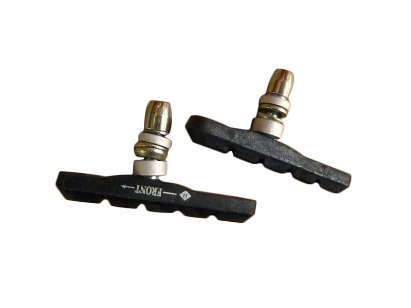 Brake pad pair for V-brake with threaded post