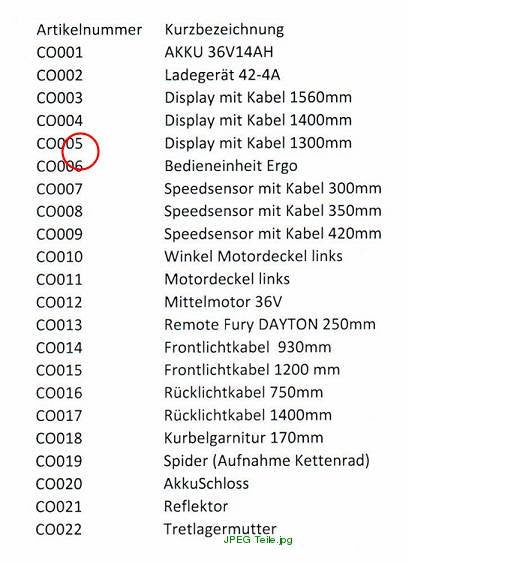 Display with 1300mm cable