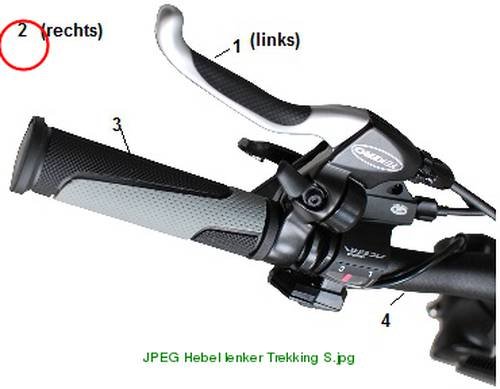 Brake lever Trekking S right