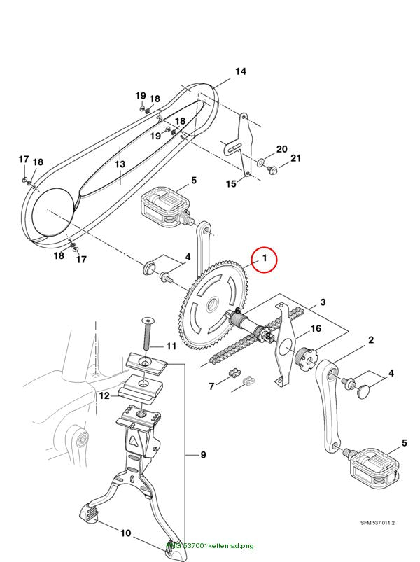 TRETK Kettenrad 33Z=MercurAlu Elektra 03