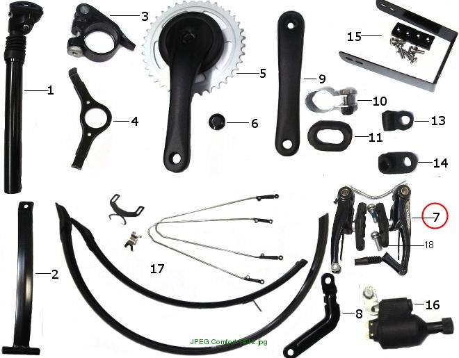 V-brake mit 90° Kabelfuehrung