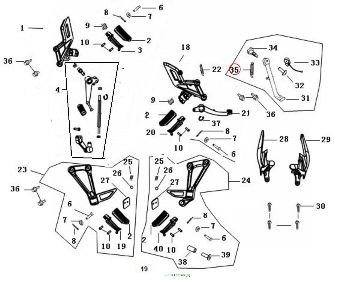 Side stand spring