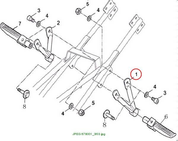 Original Fußrastenhalter links/Rot