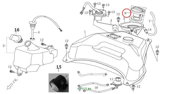 fule cap / lock assy