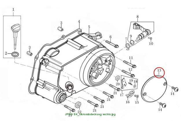 DECORATIVE COVER, R. CRANKCASE COVER