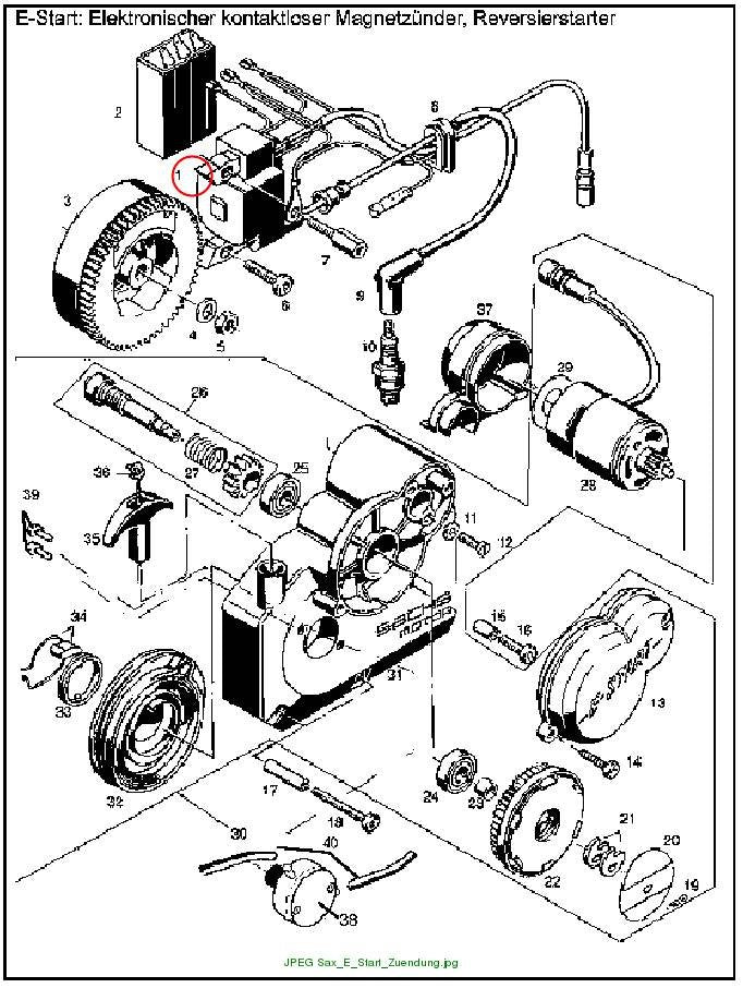 IGNITION COIL E-start rotary flat connector