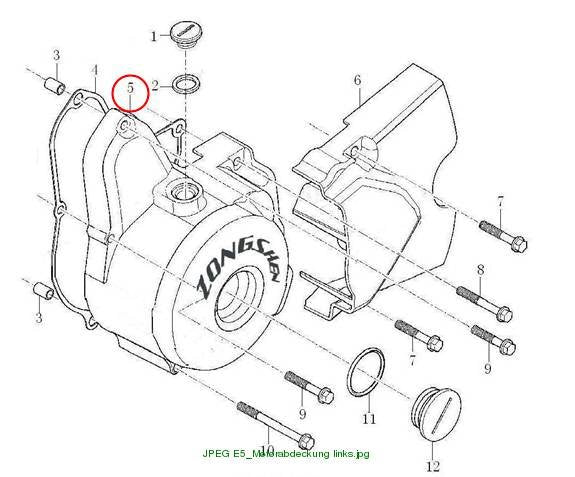 FRONT PART,L.CRANKCASE COVER