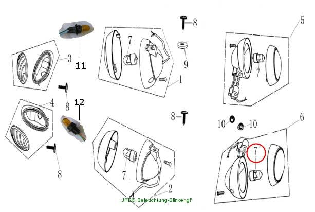 Bulb.Indicator 12V10W E1 2BF M7 R10W