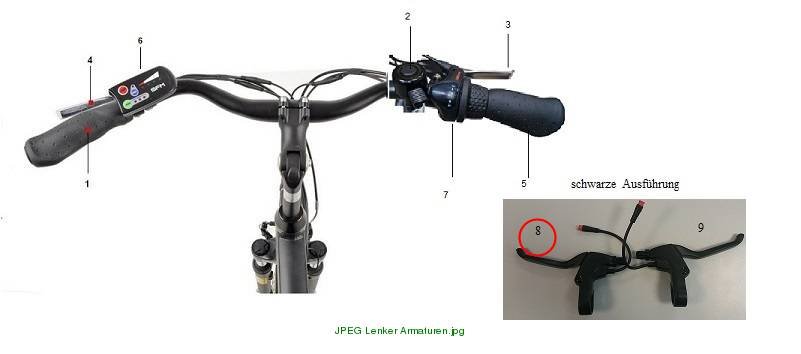 Brake lever left 2 pin Compact Plus black