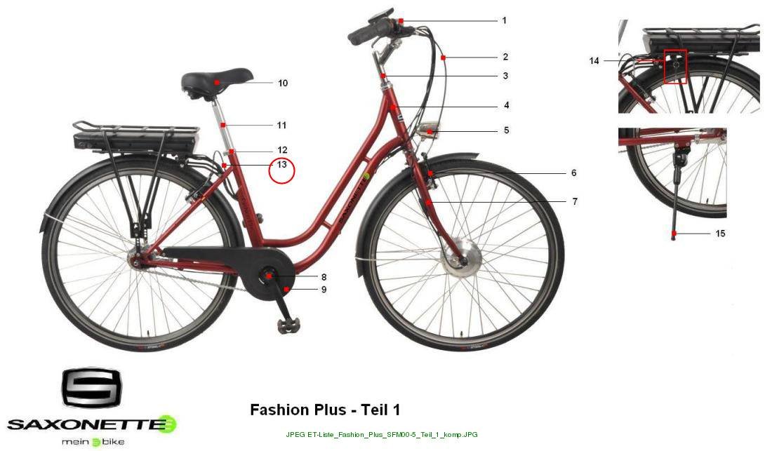 Seilzug Bremse hinten 2200 mm  Fashion Fashion Plus