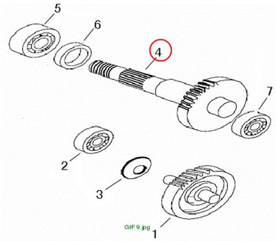 DRIVEN SHAFT(GEAR BOX)