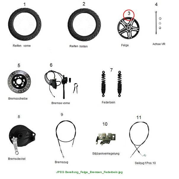 E-Bee front rim