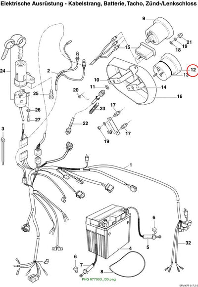 XTC 4-stroke tachometer