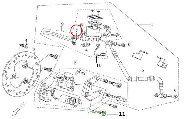 front brake handle