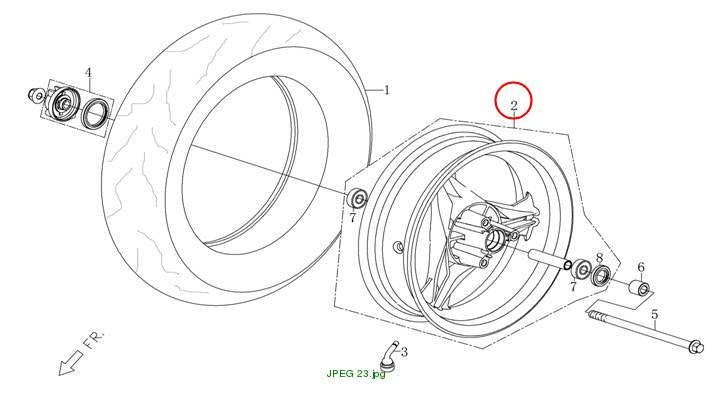 FR.Wheel rim assy. black