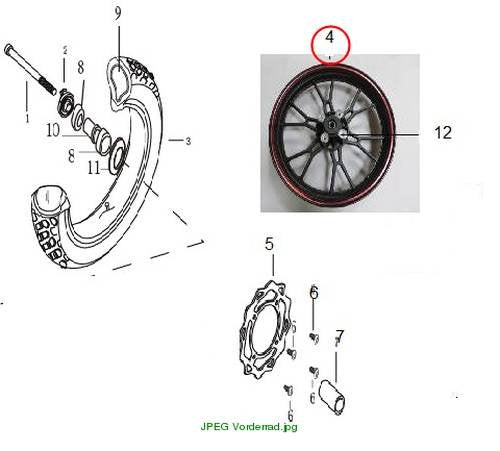 Front wheel ZZ 50