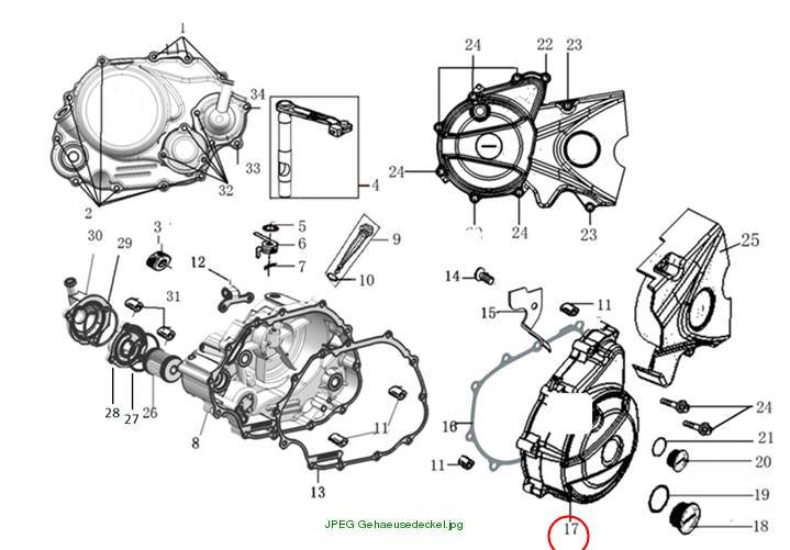 FRONT PART, L. CRANKCASE COVER