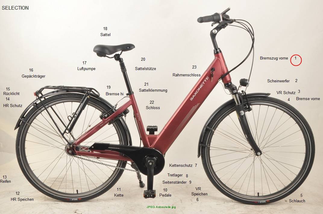 Bremskabel vorne 600mm lang Comfort Plus