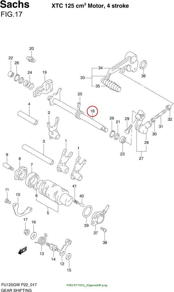 SHAFT COMP, GEAR SHIFT