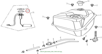 Gasket for fuel level sender
