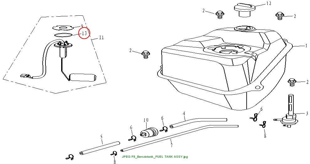 Gasket for fuel level sender