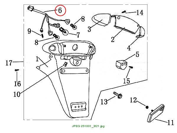 Connecting cable.Taillight
