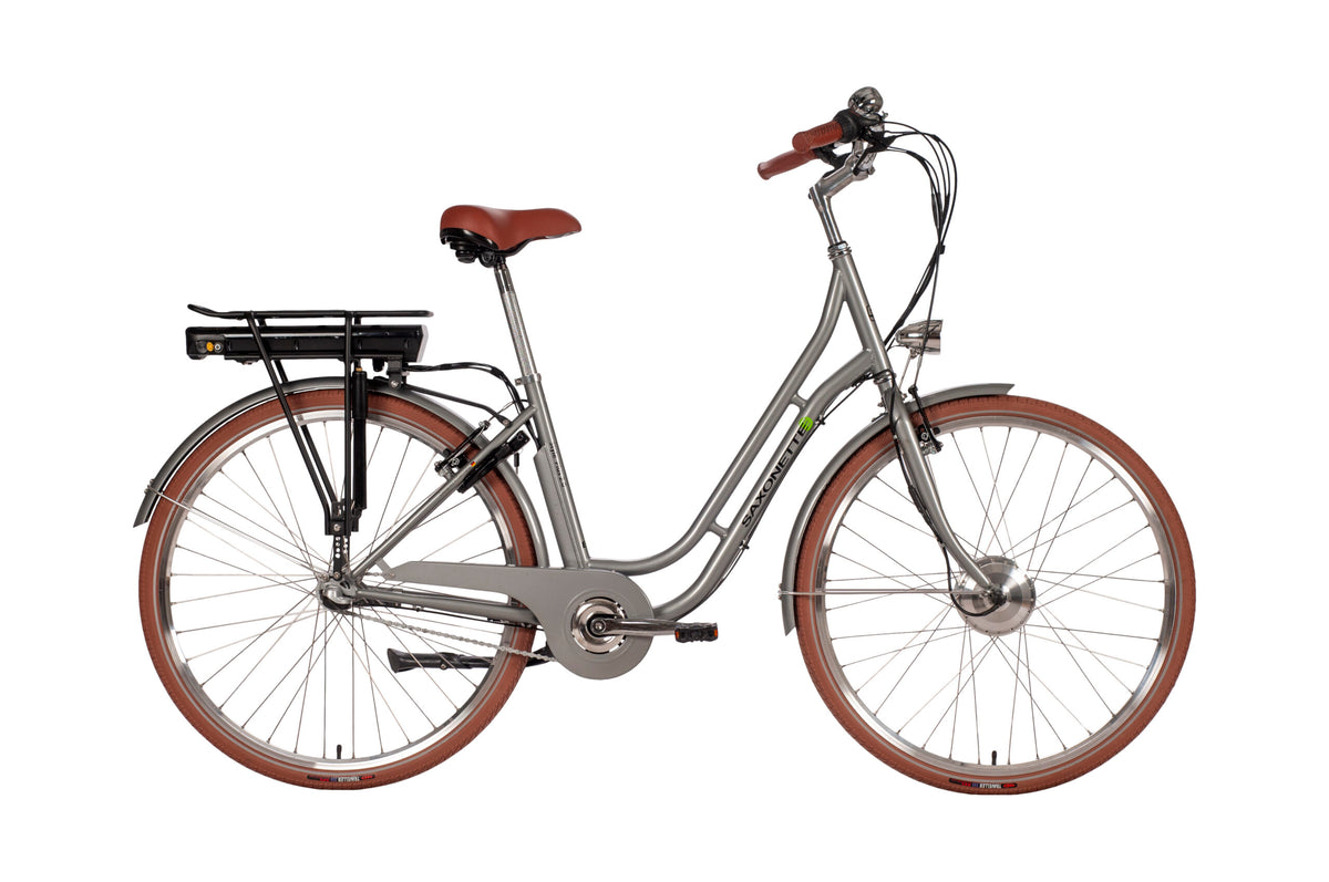 SAXONETTE Style Plus 2.0 U28x45 3G Hub Gear RT 10.4Ah VM matte silver (B-stock)