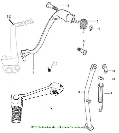 Foot brake bolt