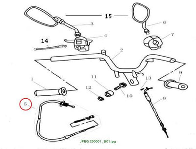 RR.Brake Cable Comp